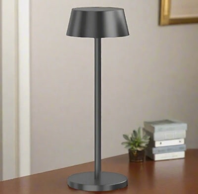 מנורת שולחן LED נטענת MTL500 MIRACASE – תאורה לבית, לעמדה ולמשרד - שחור מטאלי