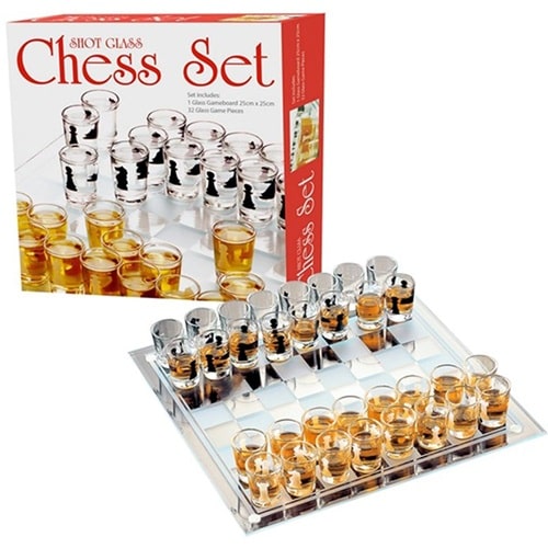 משחק זכוכית שחמט כוסות שוט